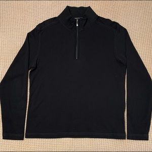 Robert Barakette Zippered Long Sleeve Polo